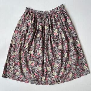 Vtg 70's Full Pleated Floral Midi Skirt Sz 16 CENTURY OF BOSTON Cottagecore